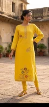 Tew Jacquard Printed Fancy Kurti With Bottom Dupatta